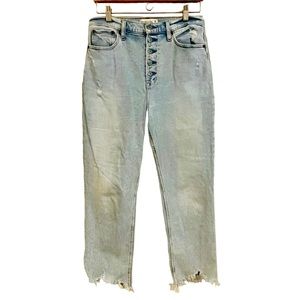 Abercrombie and Fitch Curve Love Ultra High Rise Ankle Straight Jeans